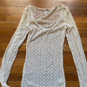 Free People / We the Free Lace Long Sleeve Shirt